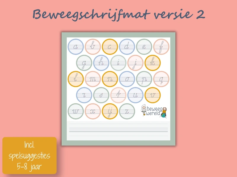 Beweegschrijfmat versie 2 t krul